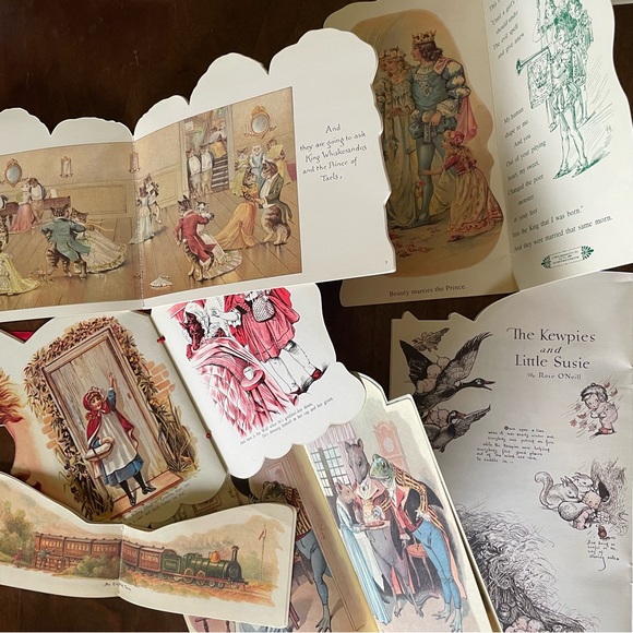 Illustrated Children's Books - Lot of 10 - Antique Reproductions - Die Cut Paper - Picture 8 of 8
